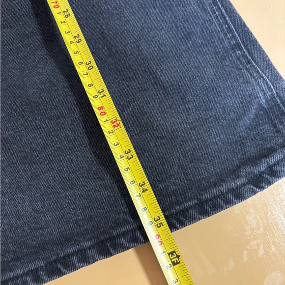 ASOS black Denim overall Dress size 16 - Picture 4 of 7